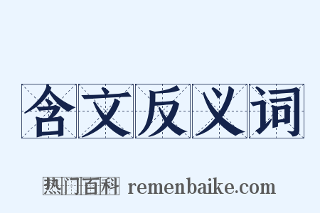 含文反义词是什么意思的图片